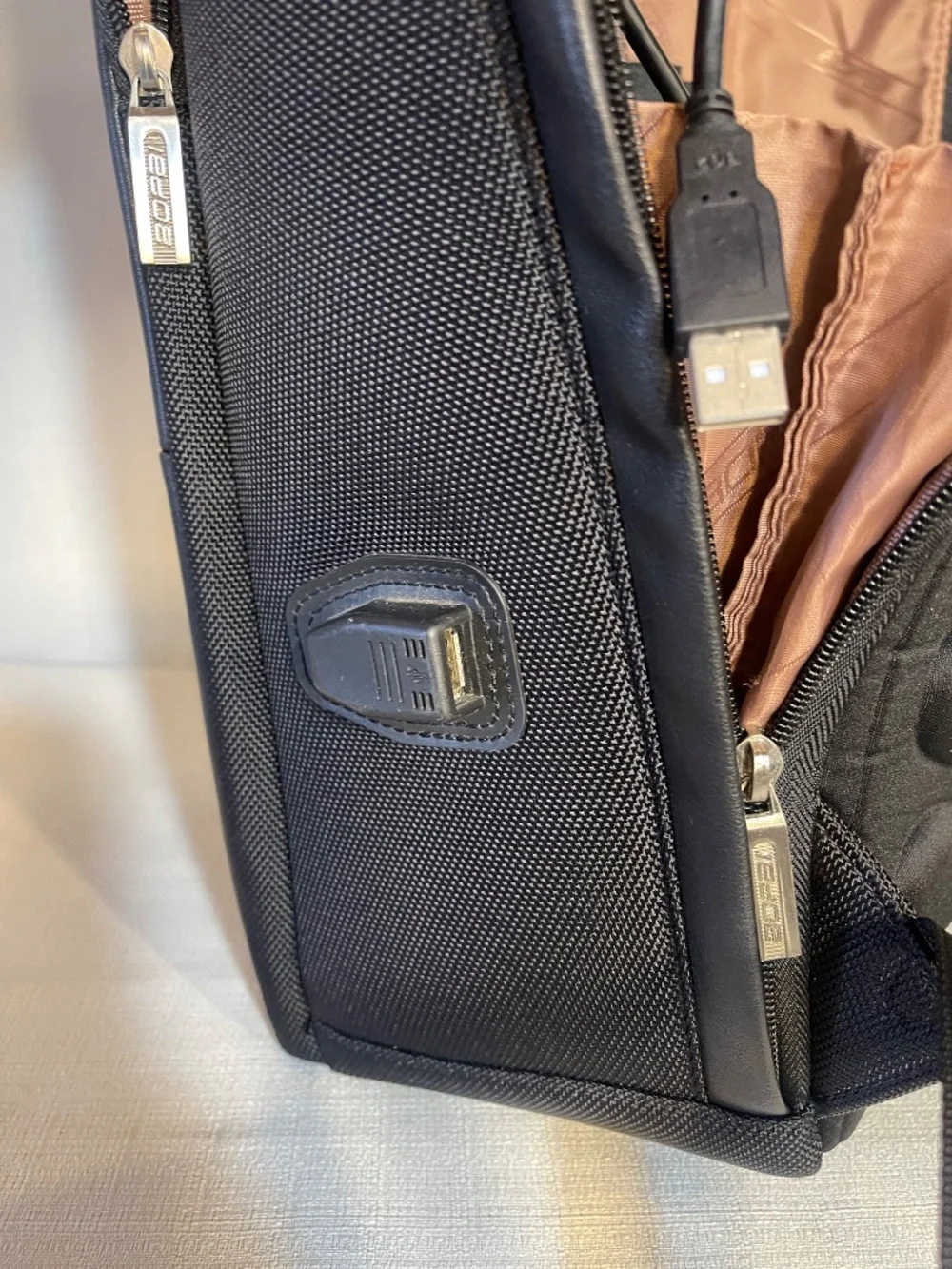 Backpack Black Men's Structured For Laptop Case.
